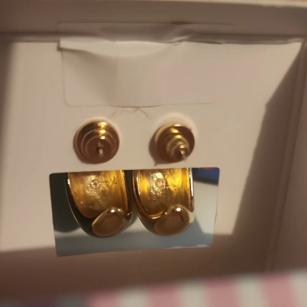 House of Harlow 1960 Shiny Gold Teardrop Earrings